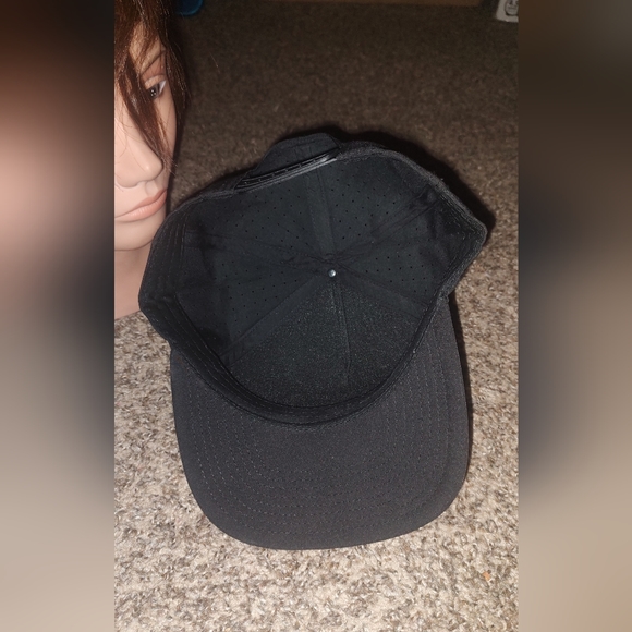 BRDYZ Golf Embroidered Leather Patch Snapback Black Hat OS - Picture 4 of 4